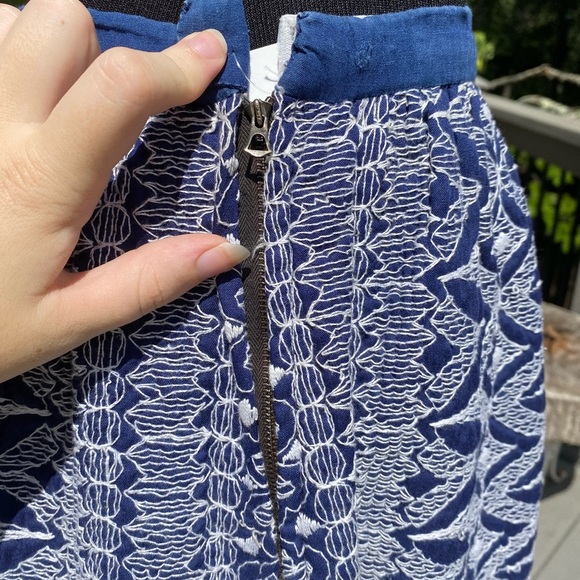 Vintage 60s Metal Side Zipper Embroidered Boho Peasant Hippie Maxi Skirt - Picture 6 of 9